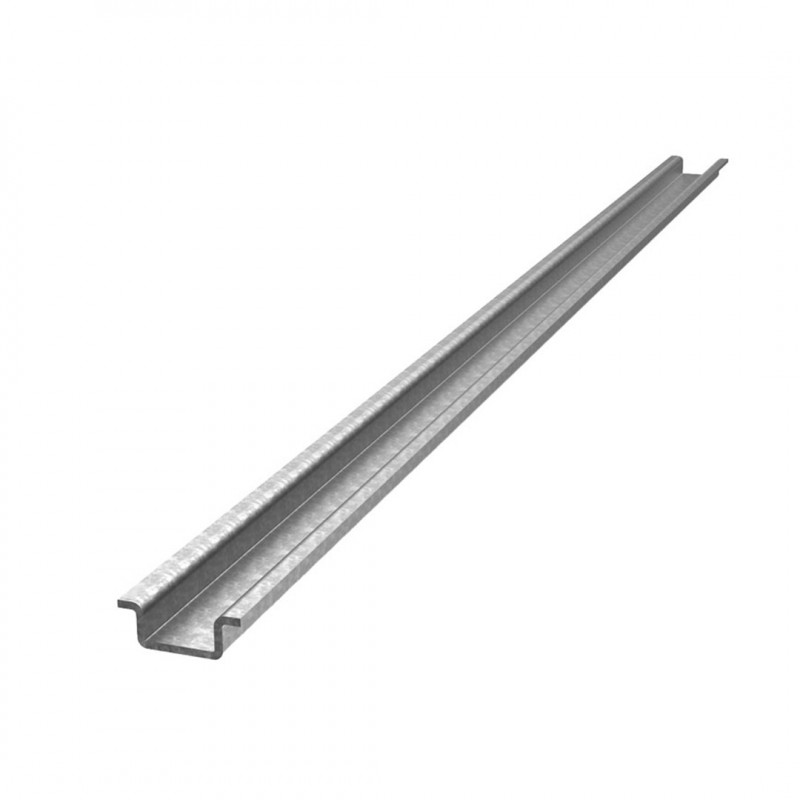 Rail oméga bas 35x7,5 mm en acier galvanisé Sendzimir - rail DIN - 1 mètre Boîtiers et accessoires 19490087 Qtech