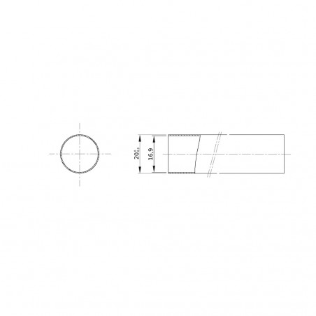 MEDIUM RIGID TUBE Ø 20 GRAY - BY THE METER