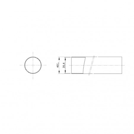 MEDIUM RIGID TUBE Ø 40 GRAY - BY THE METER