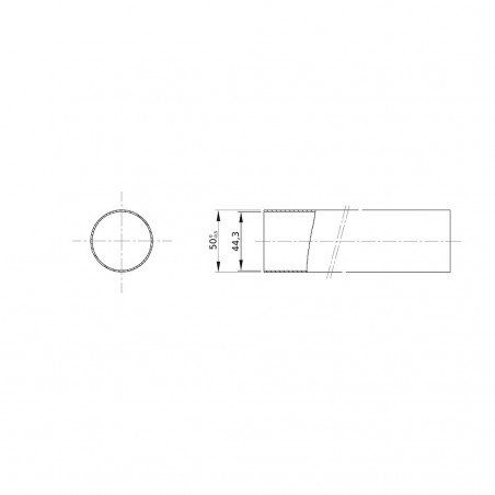 MITTEL Ø 50 GRAU STARRER SCHLAUCH - PRO METER