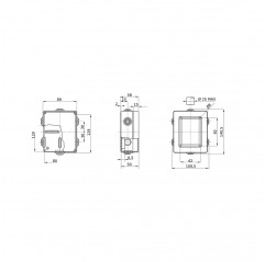 JUNCTION BOX WITH PRE-DRILLED SCREW LOW COVER - 120X80X50 Enclosures and accessories 19450022 Gewiss