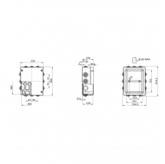 JUNCTION BOX WITH PRE-DRILLED SCREW LOW COVER - 380X300X120 Enclosures and accessories 19450027 Gewiss