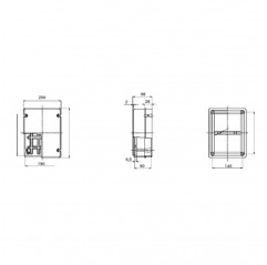 CASSETTA DI DERIVAZIONE CON COPERCHIO BASSO A VITE - 240X190X90 Contenitori e accessori19450033 Gewiss