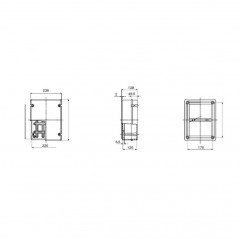 CASSETTA DI DERIVAZIONE CON COPERCHIO BASSO A VITE - 300X220X120 Contenitori e accessori19450034 Gewiss