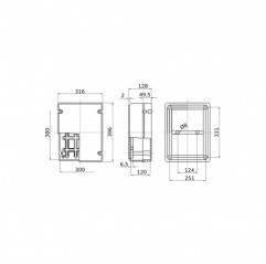 CASSETTA DI DERIVAZIONE CON COPERCHIO BASSO A VITE - 380X300X120 Contenitori e accessori19450035 Gewiss