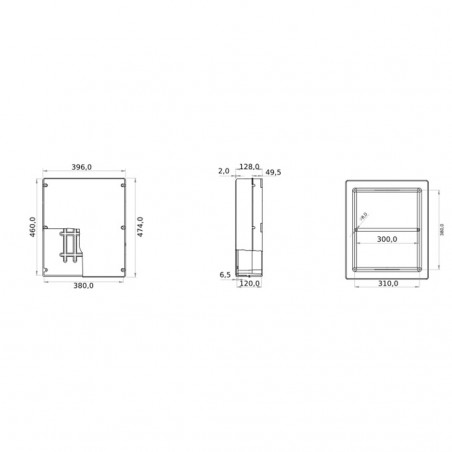 JUNCTION BOX WITH LOW SCREW COVER - 460X380X120