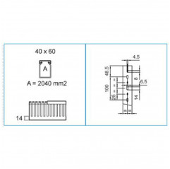 Cable duct for cable wiring 40x60 mm - slot 4 mm - gray color - by the meter Cable Trunking 19640009 Bocchiotti