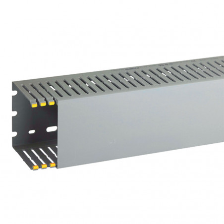 Cable duct for cable wiring 80x80 mm - slot 4 mm - gray color - by the meter Cable Trunking 19640017 Bocchiotti