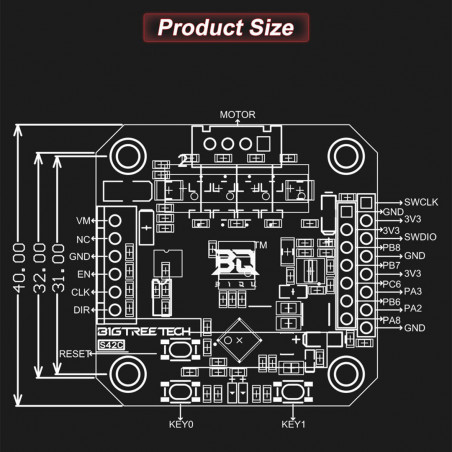 S42C v1.0 BIGTREETECH - Carte Driver avec moteur