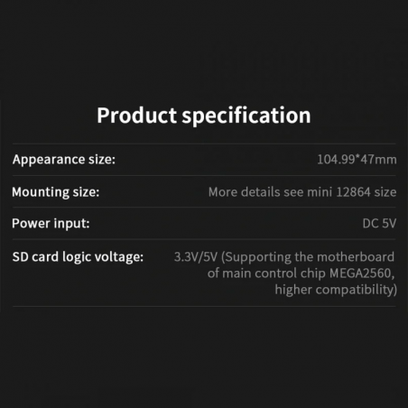 Mini12864 BIGTREETECH - Pantalla LCD para impresoras 3D