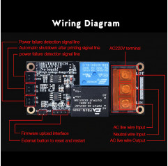 Relais V1.2 BIGTREETECH - automatisches Abschaltmodul für 3D-Drucker Relais 19570009 Bigtreetech