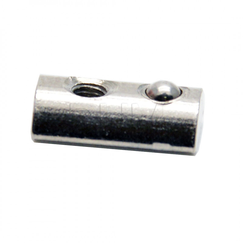 Nut with spring for post-assembly - Series 5 steel - M3 thread Series 5 (slot 6) 14090131 DHM