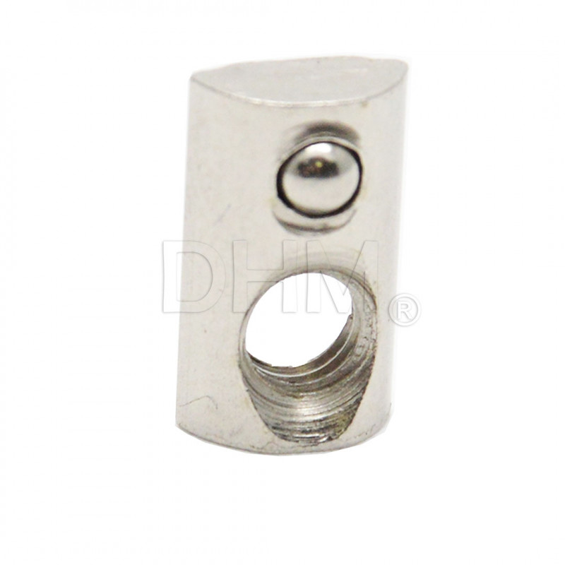 Nut with spring for post-assembly - Series 5 steel - M5 thread Series 5 (slot 6) 14090133 DHM