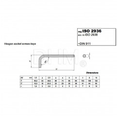 Inbusschlüssel - Sechskantschlüssel M5 - Riemenscheibe - Kupplungswelle Werkzeuge 02081534 DHM