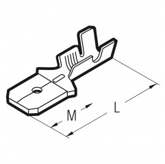 RN-MA305 - CONNETTORE AD INNESTO MASCHIO NUDO sez. 0,5-1mmq 2,8x0,5mm Terminali e Capicorda19470136 Cembre