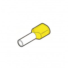 PKT614 - DOUBLE PRE-INSULATED TERMINAL TUBE 2x6mmq P 14mm YELLOW Terminals and Cable Lugs 19470151 Cembre