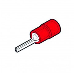 RF-P10 - RED ROUND TIP CAP P 10mm Terminals and Cable Lugs 19470006 Cembre