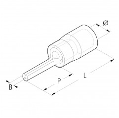 RF-P10 - CAPICORDA ROSSO A PUNTALE TONDO P 10mm Terminali e Capicorda19470006 Cembre