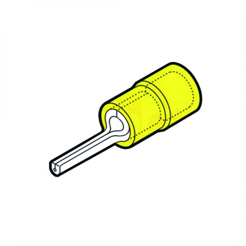 GF-P10 - YELLOW ROUND TIP CAP P 10mm Terminals and Cable Lugs 19470011 Cembre