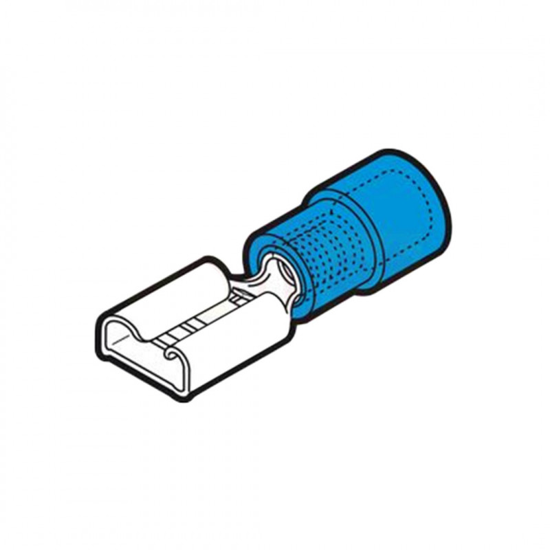 BF-F608 - BLUE FEMALE PLUG-IN CONNECTOR 6.35X0.8 Terminals and Cable Lugs 19470103 Cembre