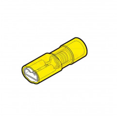 GF-F608-P - CONNECTEUR FEMELLE JAUNE 6.35X0.8 Bornes et cosses de câble 19470113 Cembre