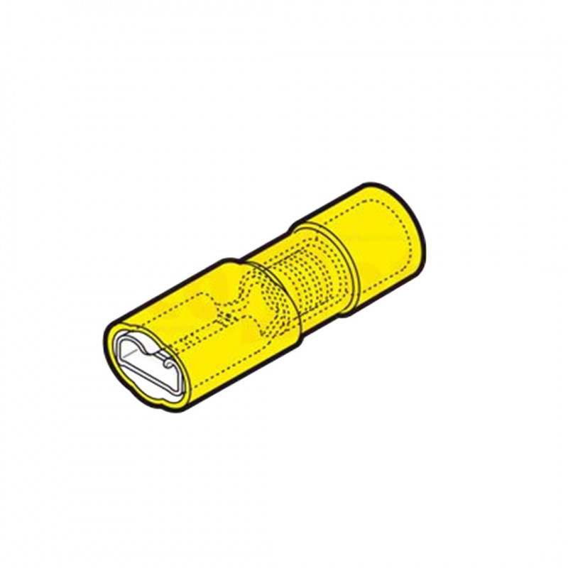 GF-F608-P - CONNECTEUR FEMELLE JAUNE 6.35X0.8 Bornes et cosses de câble 19470113 Cembre