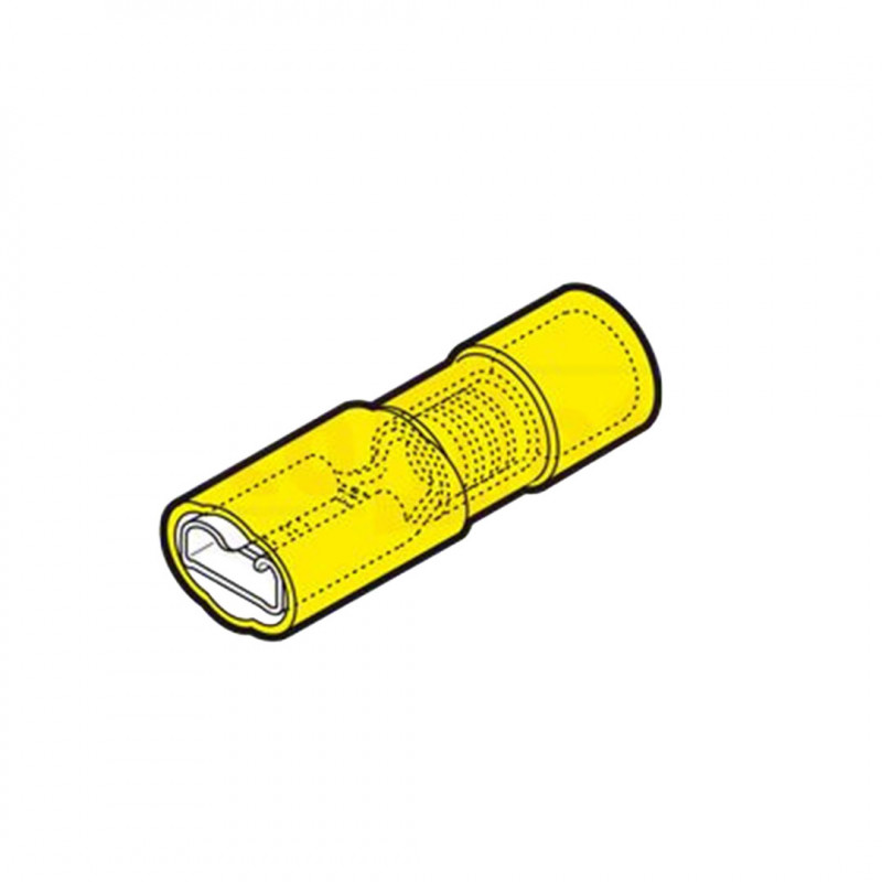 GF-F608-P - YELLOW FEMALE PLUG-IN CONNECTOR 6.35X0.8 Terminals and Cable Lugs 19470113 Cembre