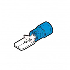 BF-M608 - BLUE MALE PLUG-IN CONNECTOR 6.35X0.8 Terminals and Cable Lugs 19470115 Cembre
