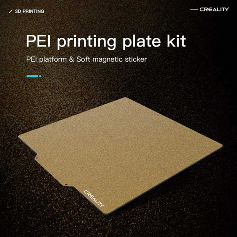 Mesa de impresión PEI para Creality Ender-5 Plus / 370x380x2mm - Creality Planos magnéticos y PEI 19430012 Creality