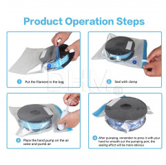 Vakuumbeutel 400x600 mm + Vakuumpumpe 280x30 mm + Silikagel 6g Filament Speicherung 18050318 DHM Pro