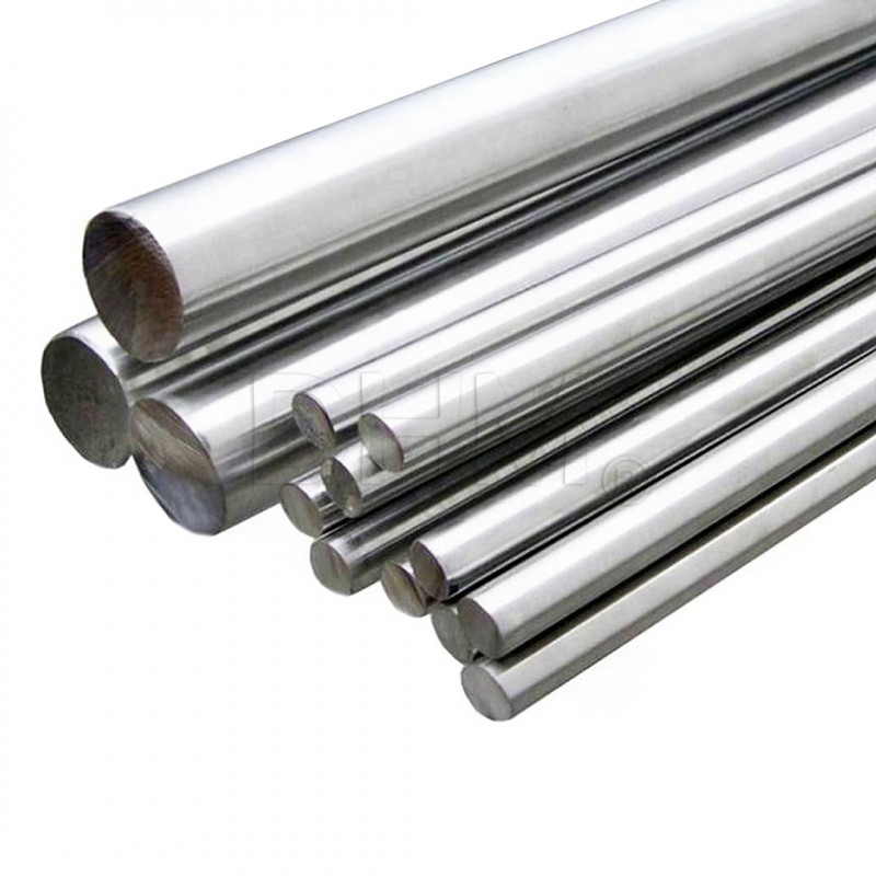 Round shaft 50 cm stainless steel AISI 316 smooth bar guide D Ø 25 30 mm 3D CNC Acciaio inox AISI 316 1704010-b DHM