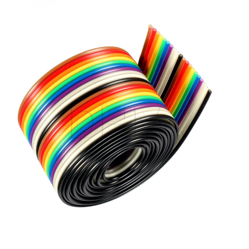Câble ruban 20 broches 22 AWG couleurs colorées - câble ruban Câbles à Simple isolation 12120402 DHM