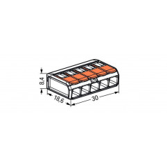 221-415 Kompakter 5-Positionen-Hebelanschluss - Wago Klemmenblöcke 19730002 Wago
