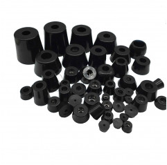 Pies negros antideslizantes - 14x11x9mm Ruedas, pies, rodillos y transportadores de rodillos 11060221 DHM