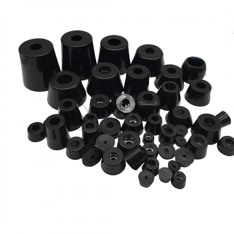 Black non-slip feet - 14x11x9mm Wheels, feet, rollers and roller conveyors 11060221 DHM