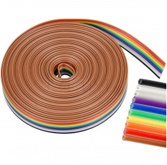 10-poliges 28 AWG Flachbandkabel farbig - Flachbandkabel Kabel Einfach Isolierung 12130198 DHM