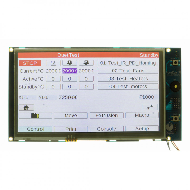 Duet3D PanelDue Integrated 5'' v1.0 - schermo touch a colori pre-configurato per schede Duet 2 e Due Espansioni19240017 Duet3D