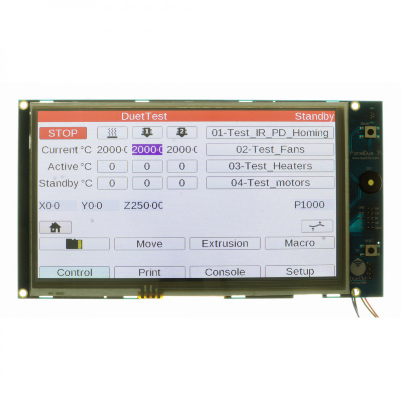 Duet3D PanelDue Integrated 5'' v1.0 - vorkonfigurierter Farb-Touchscreen für Duet 2 und Due Boards Erweiterungen 19240017 Duet3D