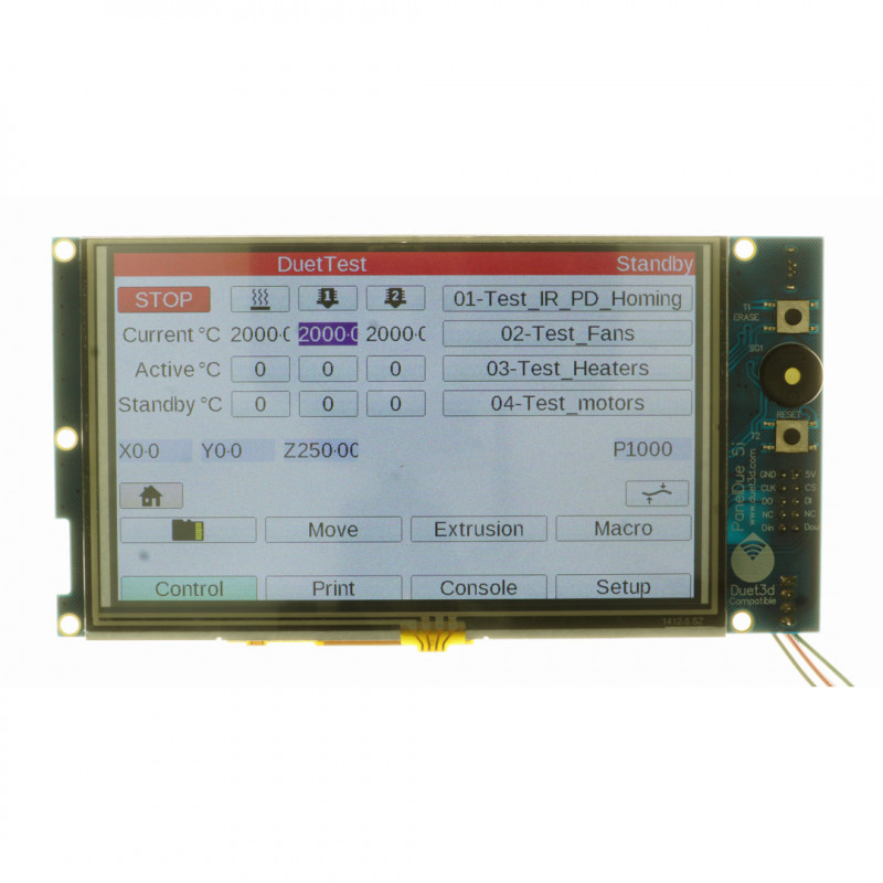 Duet3D PanelDue Integrated 7'' v1.0 - vorkonfigurierter Farb-Touchscreen für Duet 2 und Due Boards Erweiterungen 19240018 Duet3D