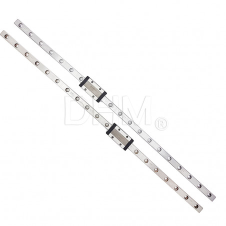 MGN9 linear recirculating ball bearing guideway 1000 mm - Steel 100Cr6