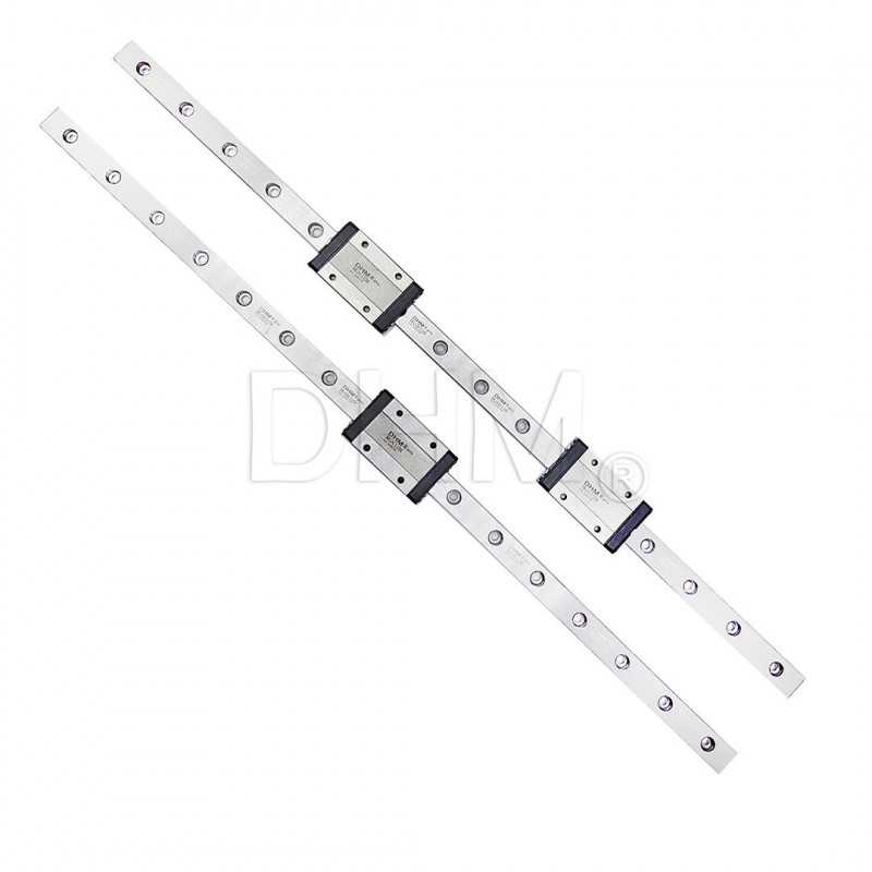 Glissière linéaire à recirculation de billes MGN12 400 mm - Acier inoxydable 440C Guides linéaires 18050375 DHM Pro