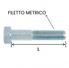 Tornillo de cabeza hexagonal con rosca parcial galvanizada 5x60 - Paquete de 200 Tornillos de cabeza hexagonal 02081638 DHM