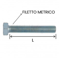 Vis à tête hexagonale à filetage intégral galvanisé 5x35 - Lot de 200 Vis à tête hexagonale 02081888 DHM