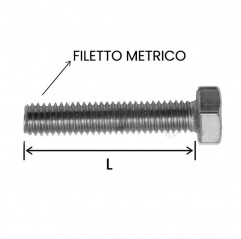 Vis à tête hexagonale avec filetage en acier inoxydable 3x12 - Lot de 250 pièces. Vis à tête hexagonale 02081995 DHM