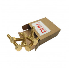 Hex head screw with full brass 5x10 thread - Pack of 250 pieces Hex head screws 02082104 DHM