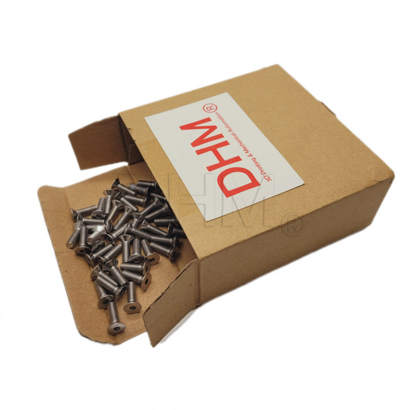 Edelstahl-Senkkopfschraube mit Innensechskant 3x16 - Packung mit 250 Stück Senkkopfschrauben 02082268 DHM