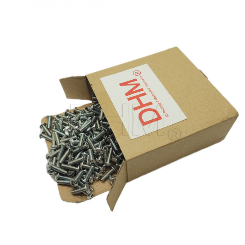 Galvanized 3x16 Allen recessed round head screw - Pack of 500 pieces Pan head screws 02082728 DHM