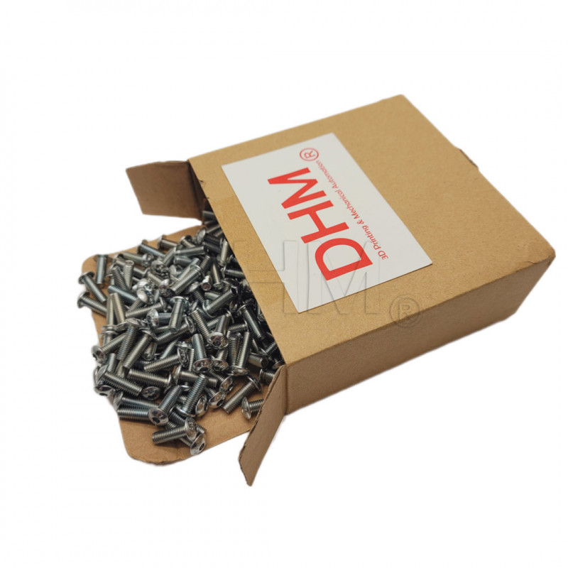 Stainless steel 3x6 socket pan head cap screw - Pack of 250 pieces Pan head screws 02082811 DHM