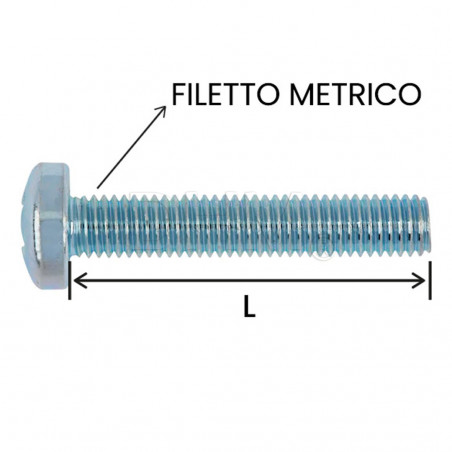 Round head screw with galvanized cross recess 4x14