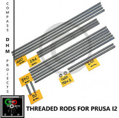 Prusa i2 threaded rods - stainless steel threaded rods M8 - Reprap 3Dprinter 3D printing 18011007 DHM